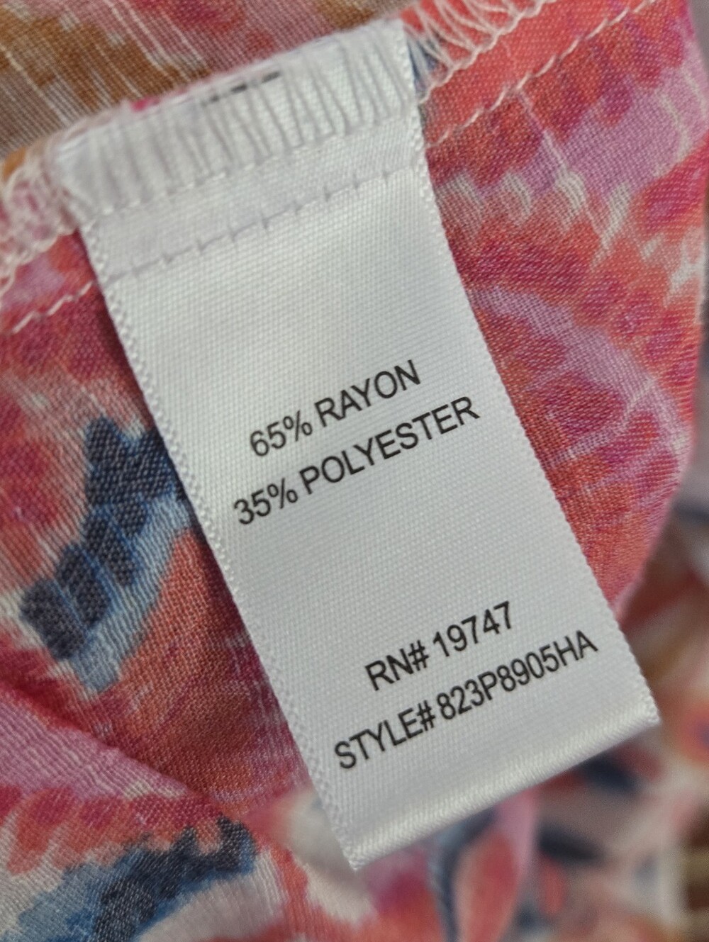 Counterparts XL Floral Flutter Sleeve Blouse Boho Cottagecore Lightweight Rayon - Picture 5 of 5